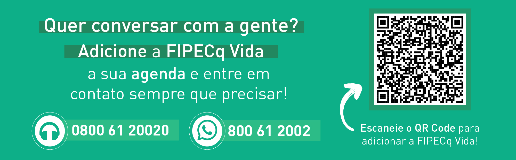 Quer conversar com a Gente - Escaneie o QR Code